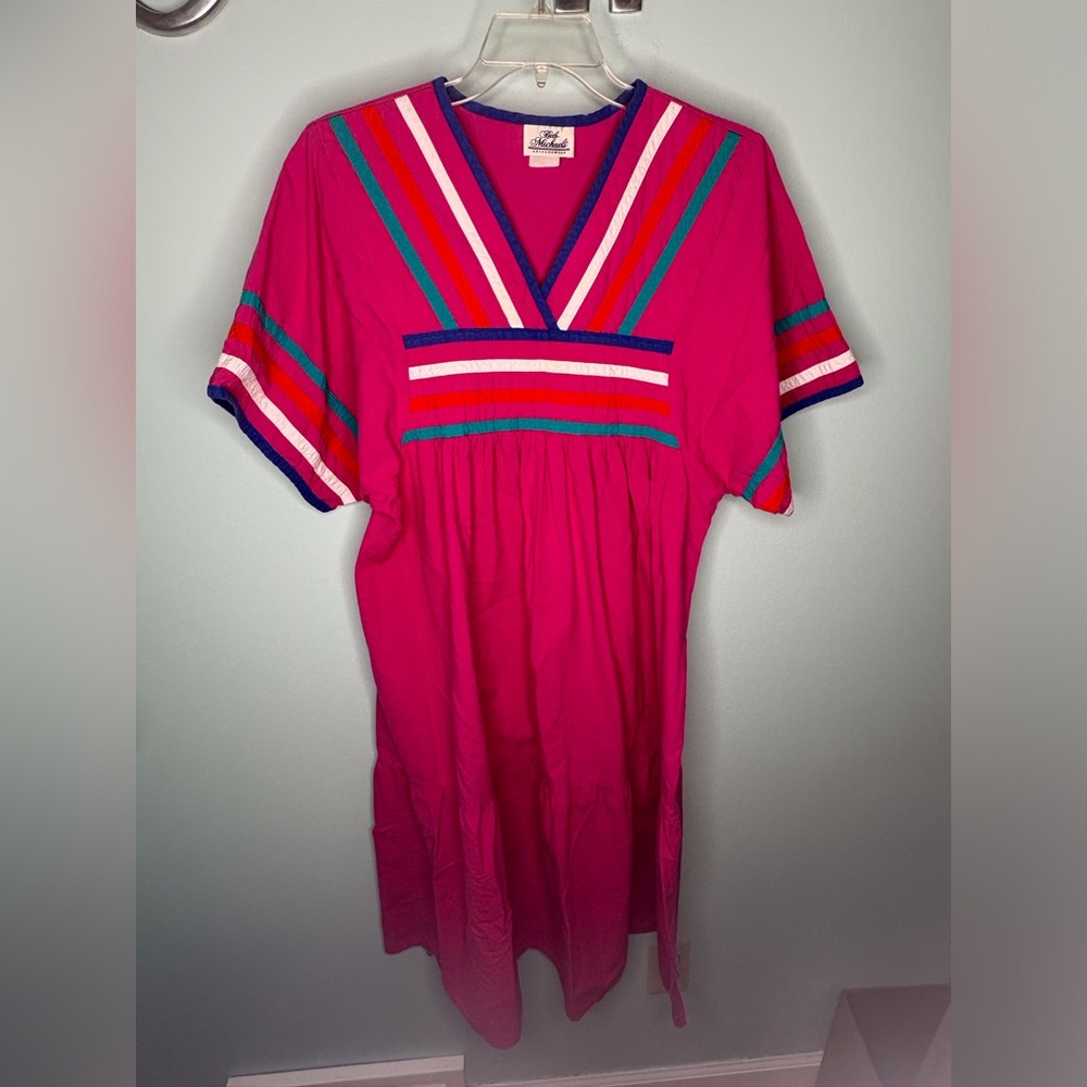 Beth Michaels Vintage Hot Pink Dress – Retro Statement Piece